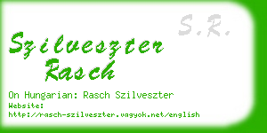 szilveszter rasch business card